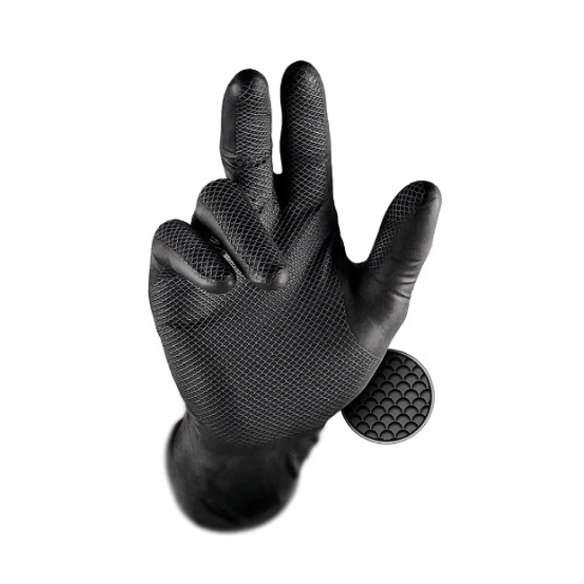 Vendita online GUANTI NITRILE GRIPPAZ nero TG XXL